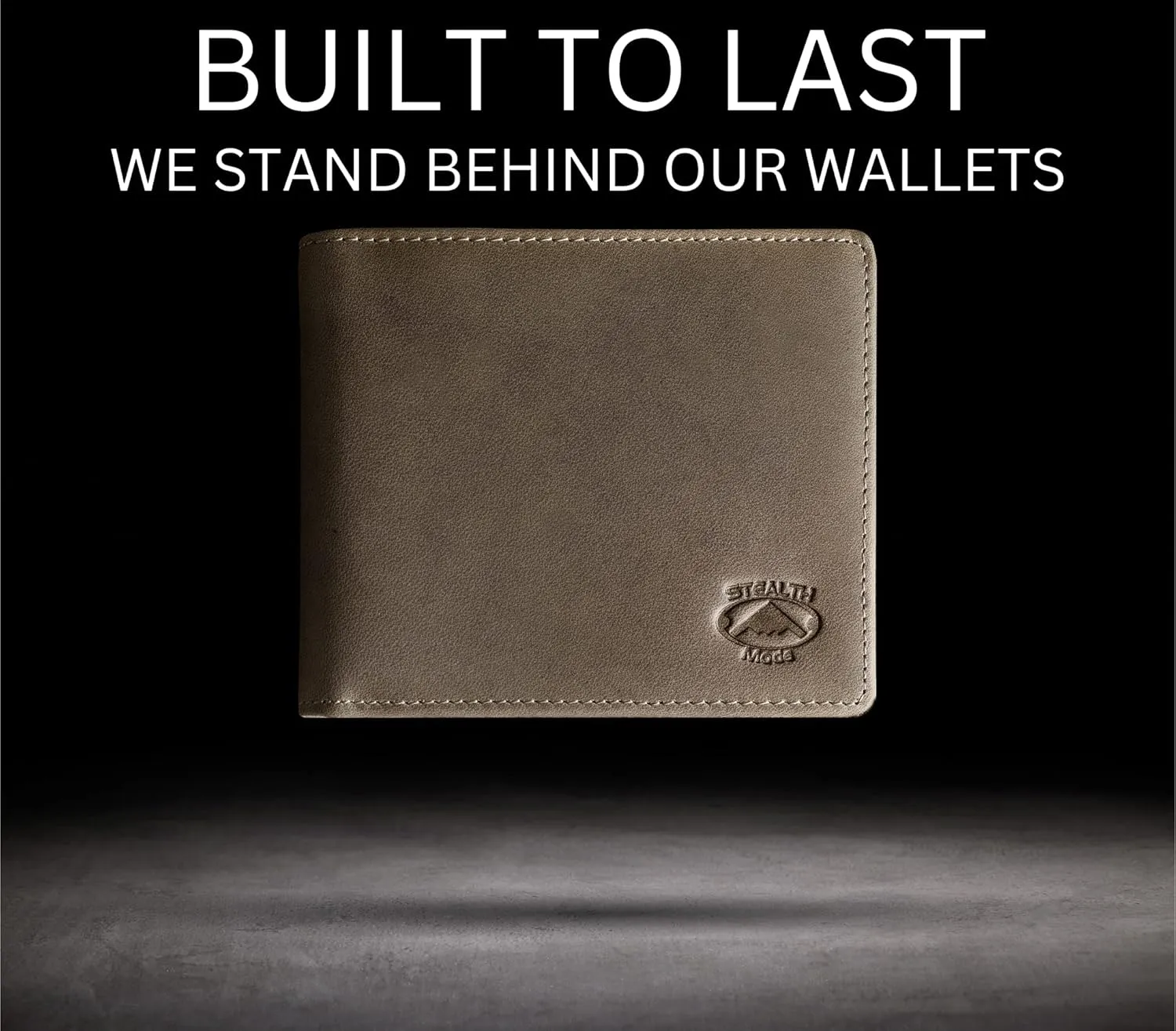 Stealth Mode Leather Bifold Wallet for Men With ID Window and RFID Blocking