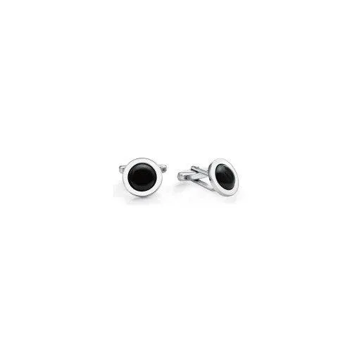 Sterling Silver Onyx Cufflinks