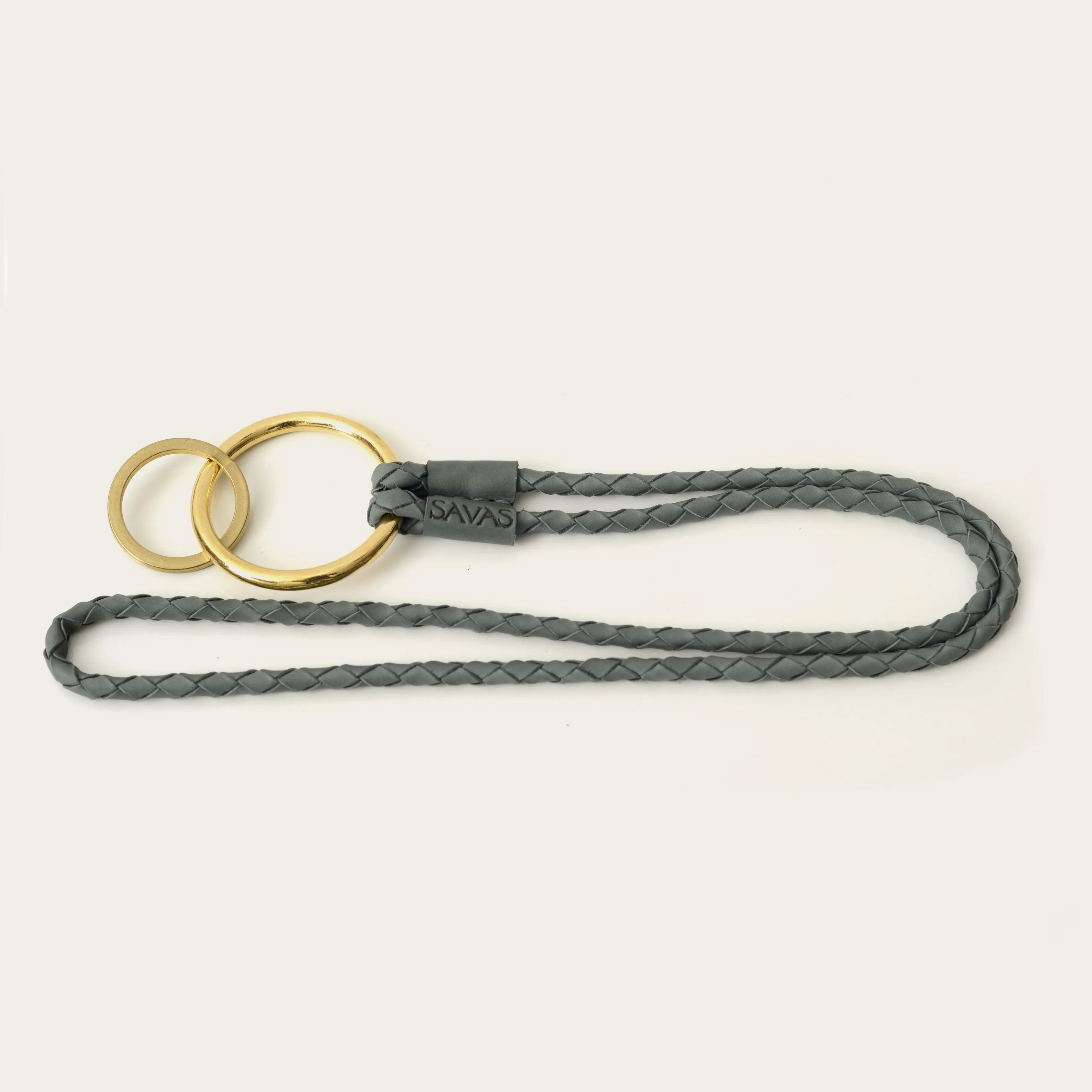 The Key Lasso: Blue Fir Leather (18")