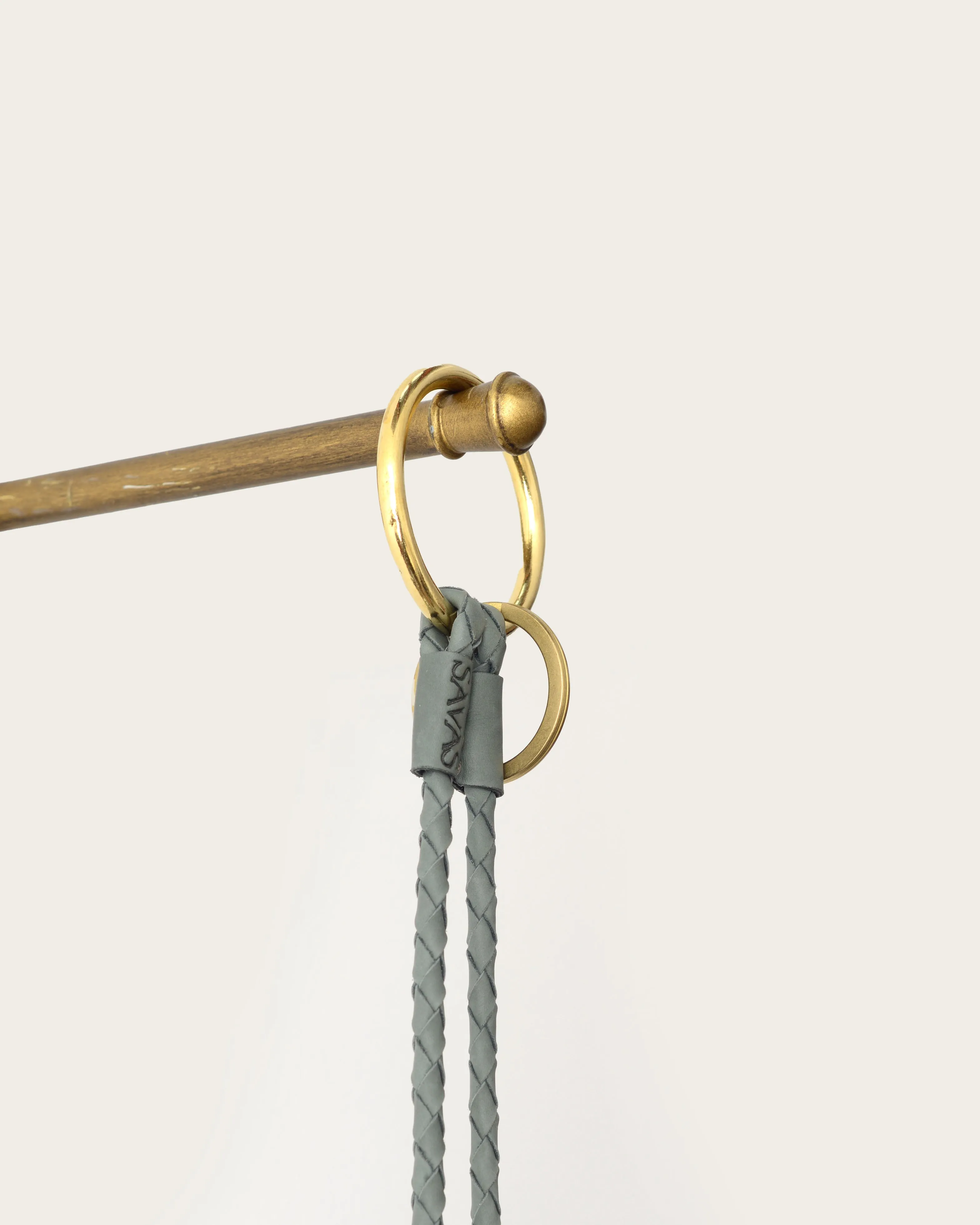 The Key Lasso: Blue Fir Leather (18")