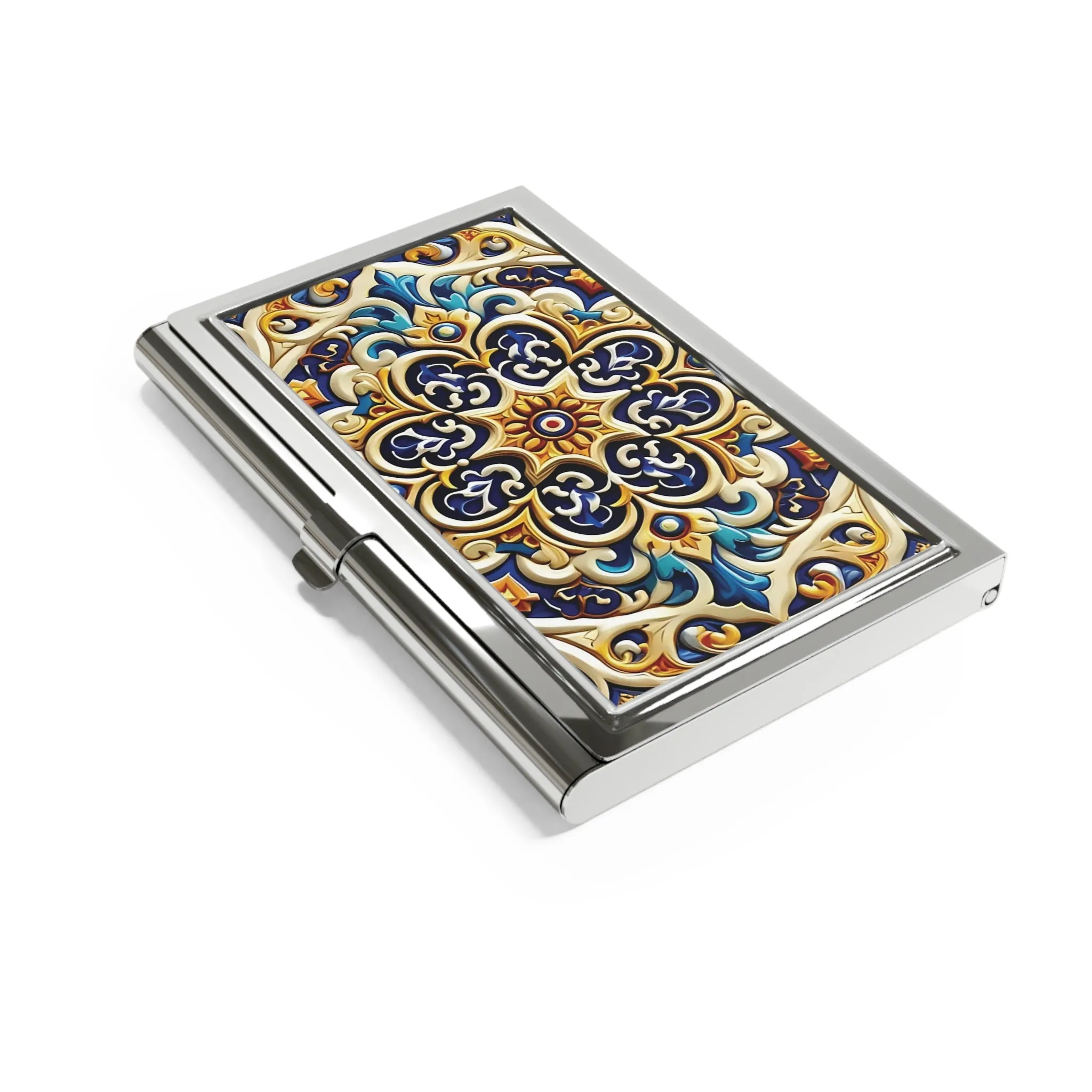 Traditional Tile Art Business Card Holder