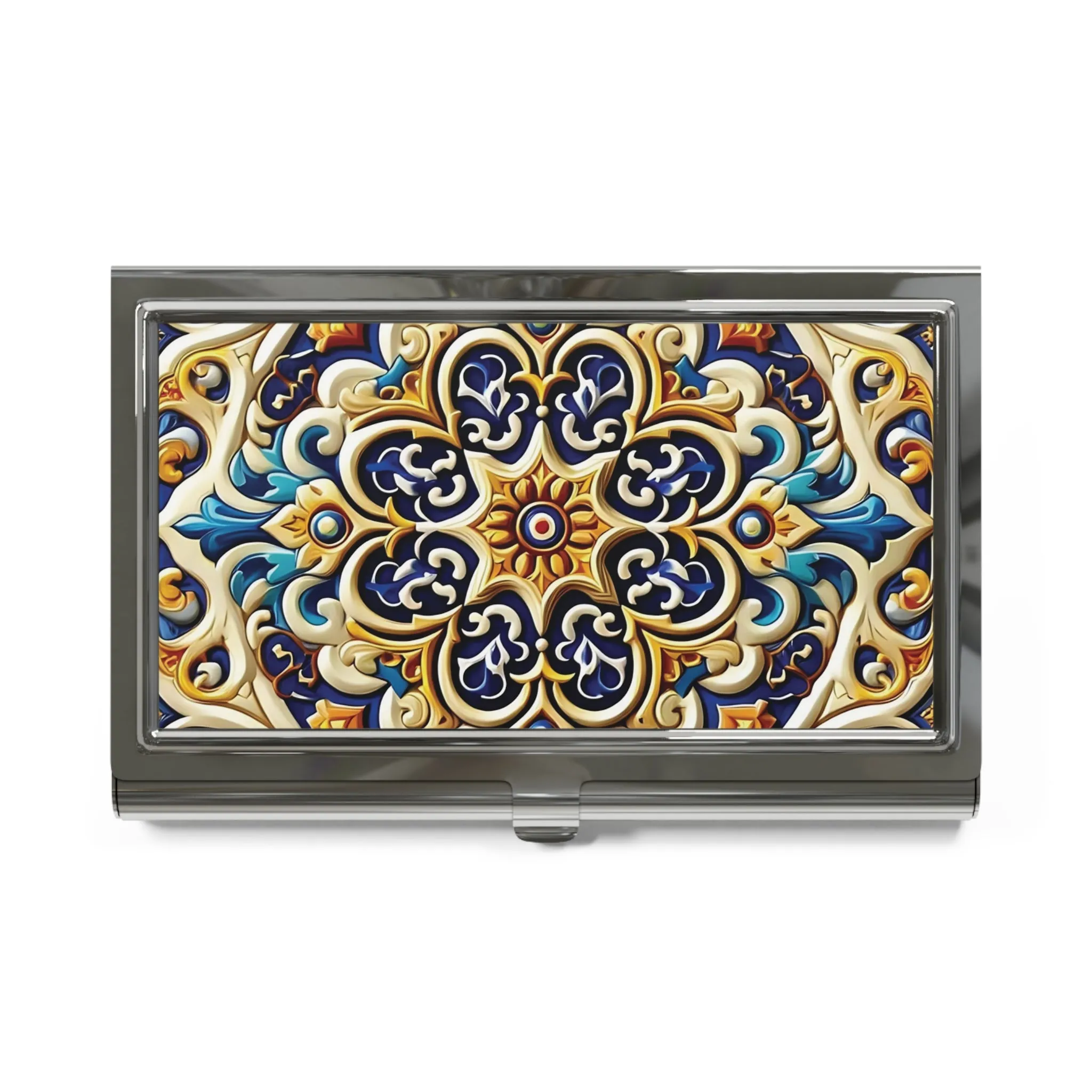Traditional Tile Art Business Card Holder