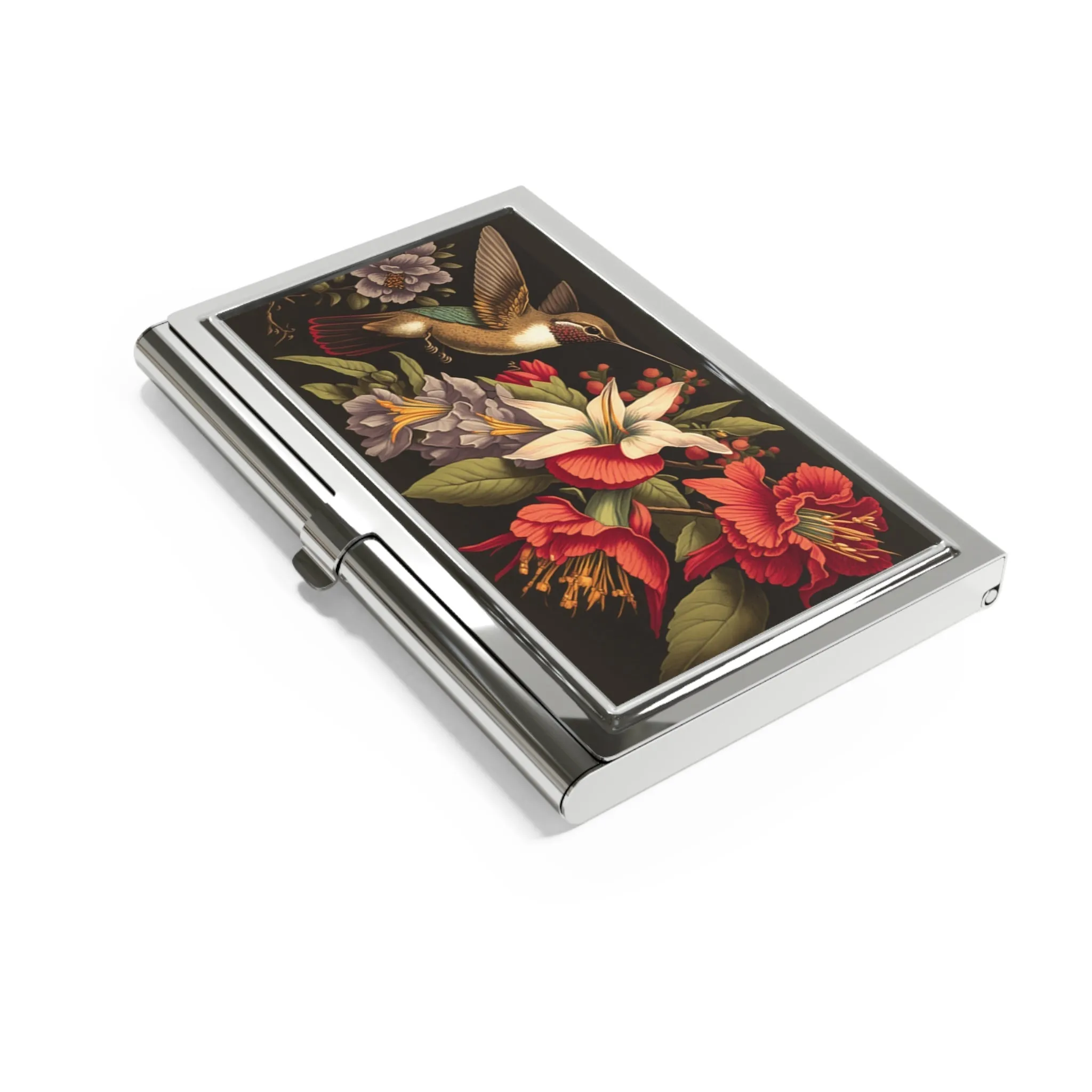 Vintage Hummingbird Art Print Business Card Holder