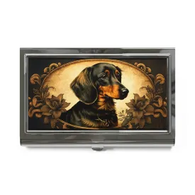 Vintage Victorian Dachshund Business Card Holder