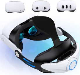 VR Head Strap for Meta Quest 3S/Quest 3/Quest 2, with Cotton BackPad, Adjustable Headset Strap, Replacement for Elite Strap, Lightweight, Reduce Pressure for Oculus Head Strap, Enhanced Comfort