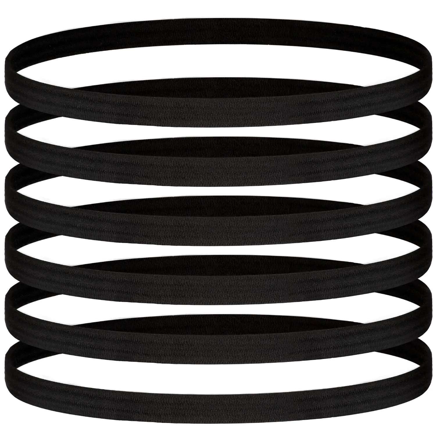 WILLBOND 30 Pieces Thin Sports Elastic Headbands Exercise Skinny Athletic Hair Bands Anti-Slip Stretchy Sweatbands for Men and Women Running Jogging Yoga Workout Supplies