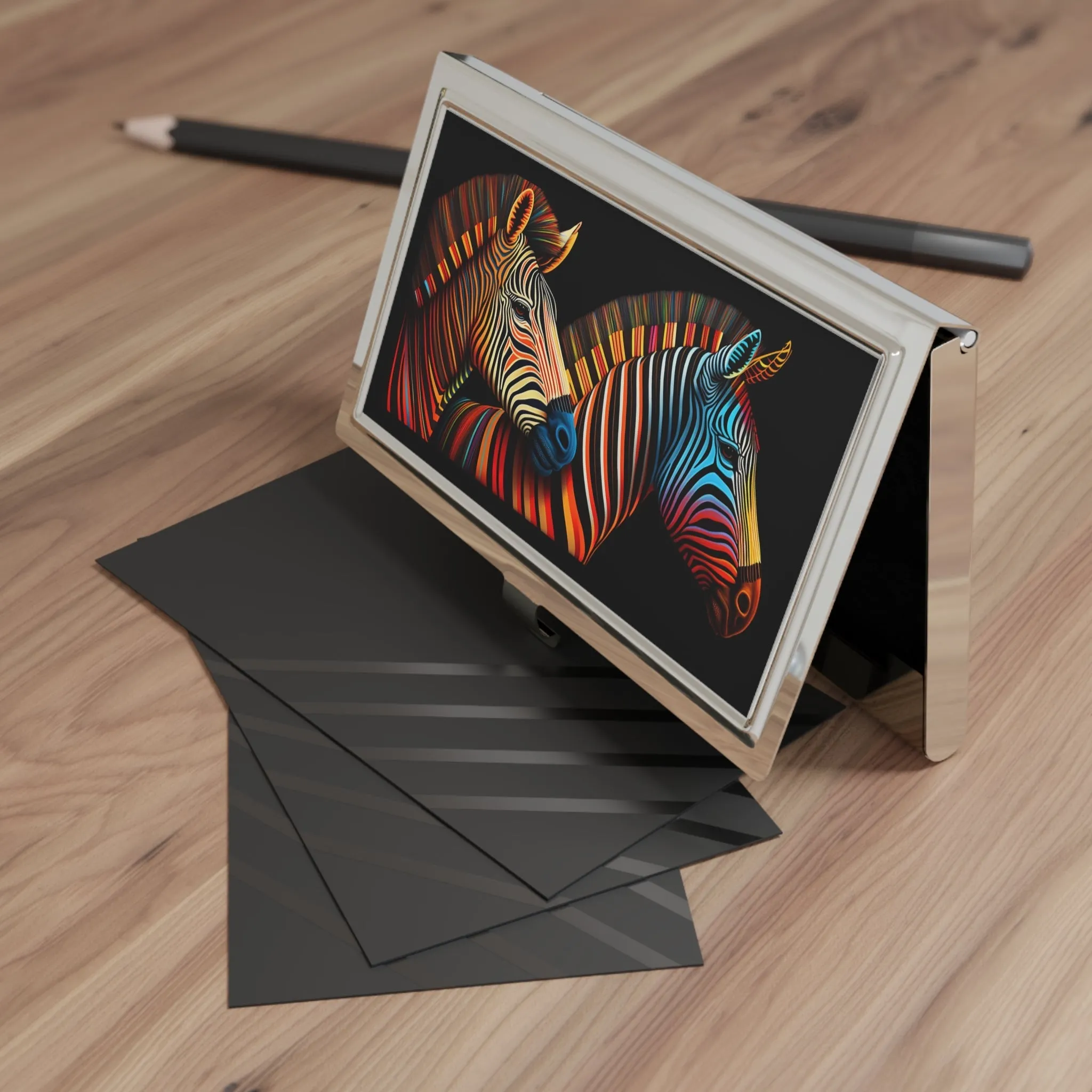 Zebra Pair Business Card Holder