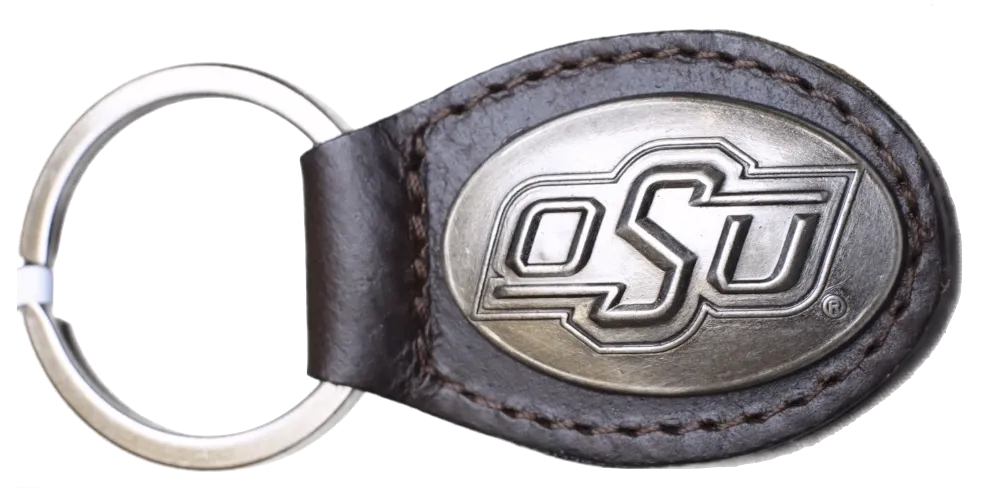 Zep-Pro KL6-BRW-OSU Oklahoma State University Small (Crazy Horse) Oval Concho Key Chain