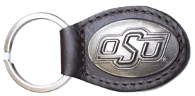 Zep-Pro KL6-BRW-OSU Oklahoma State University Small (Crazy Horse) Oval Concho Key Chain