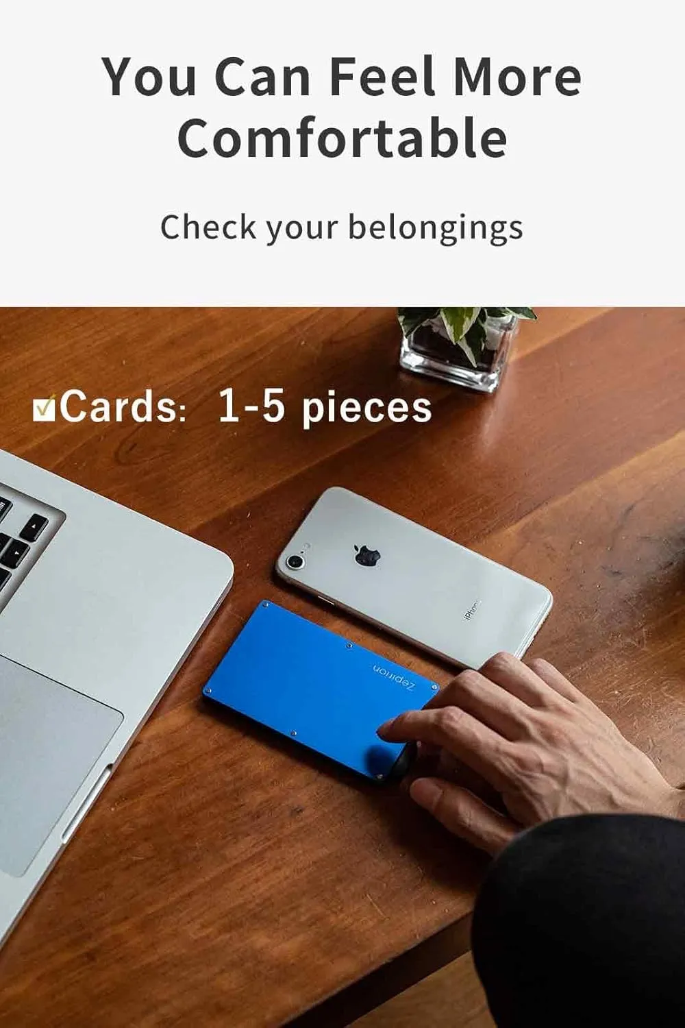 zepirion Pop Up Wallet, Slim Minimalist Credit Card Holder For Men RFID Blocking Mini Metal Case (Gold)