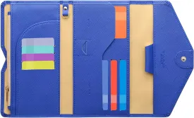 ZOPPEN Mulit-purpose Rfid Blocking Passport Holder Travel Wallet (Ver.4) Passport and Vaccine Card Holder ComboTri-fold Document Organizer Travel Essentials